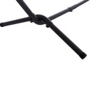ΑΙΩΡΑ CRAVE HM6304.03 ΑΝΘΡΑΚΙ ΜΕΤΑΛ. ΣΚΕΛΕΤΟΣ--ΜΠΛΕ ΣΚΟΥΡΟ ΠΑΝΙ ΜΕ ΛΕΥΚΗ ΡΙΓΑ 265x93x105Υεκ