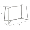 ΒΑΣΗ ΤΡΑΠΕΖΙΟΥ ΛΕΥΚΗ ΜΕΤΑΛΛΙΚΗ HM471.02 111X60X71Υ εκ.