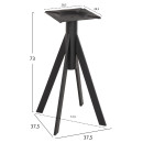 ΒΑΣΗ ΤΡΑΠΕΖΙΟΥ ΜΑΥΡΗ ΜΕΤΑΛΛΙΚΗ ΗΜ5918 37,5x37,5x73Y εκ.