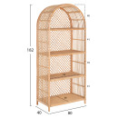 ΒΙΒΛΙΟΘΗΚΗ SIMOK HM9552 ΑΠΟ ΦΥΣΙΚΟ RATTAN ΣΕ ΦΥΣΙΚΟ ΧΡΩΜΑ 80x40x182Υεκ.