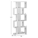 ΒΙΒΛΙΟΘΗΚΗ ΜΕΛΑΜΙΝΗΣ HM2385.04 ΛΕΥΚΗ 70x25x177 εκ.