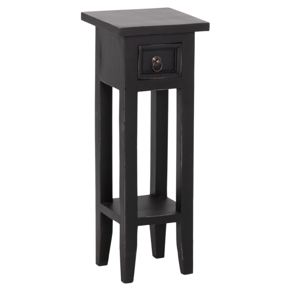 ΒΟΗΘΗΤΙΚΟ ΤΡΑΠΕΖΑΚΙ RAMU HM9484.02 ΑΠΟ ΜΑΟΝΙ ΞΥΛΟ ΜΑΥΡΟ ΜΕ ΣΥΡΤΑΡΑΚΙ 25x25x66,5Υεκ