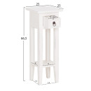 ΒΟΗΘΗΤΙΚΟ ΤΡΑΠΕΖΑΚΙ RAMU HM9484.03 ΑΠΟ ΜΑΟΝΙ ΞΥΛΟ ΛΕΥΚΟ ΜΕ ΣΥΡΤΑΡΑΚΙ 25x25x66,5Υεκ