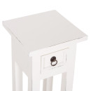 ΒΟΗΘΗΤΙΚΟ ΤΡΑΠΕΖΑΚΙ RAMU HM9484.03 ΑΠΟ ΜΑΟΝΙ ΞΥΛΟ ΛΕΥΚΟ ΜΕ ΣΥΡΤΑΡΑΚΙ 25x25x66,5Υεκ