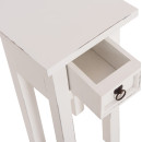 ΒΟΗΘΗΤΙΚΟ ΤΡΑΠΕΖΑΚΙ RAMU HM9484.03 ΑΠΟ ΜΑΟΝΙ ΞΥΛΟ ΛΕΥΚΟ ΜΕ ΣΥΡΤΑΡΑΚΙ 25x25x66,5Υεκ