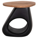 ΒΟΗΘΗΤΙΚΟ ΤΡΑΠΕΖΙ AIDA HM4692.01 FIBER CEMENT ΜΑΥΡΟ--ΞΥΛΟ TEAK TOP 47x60x59Υεκ