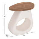 ΒΟΗΘΗΤΙΚΟ ΤΡΑΠΕΖΙ AIDA HM4692.02 FIBER CEMENT ΛΕΥΚΟ--ΞΥΛΟ TEAK TOP 47x60x59Υεκ