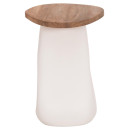 ΒΟΗΘΗΤΙΚΟ ΤΡΑΠΕΖΙ AIDA HM4692.02 FIBER CEMENT ΛΕΥΚΟ--ΞΥΛΟ TEAK TOP 47x60x59Υεκ