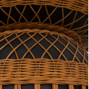 ΒΟΗΘΗΤΙΚΟ ΤΡΑΠΕΖΙ PRILEP HM18159.01 FIBER CEMENT ΜΑΥΡΟ & RATTAN--Φ60x76,5Υεκ