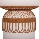 ΒΟΗΘΗΤΙΚΟ ΤΡΑΠΕΖΙ PRILEP HM18159.02 FIBER CEMENT ΛΕΥΚΟ & RATTAN--Φ60x76,5Υεκ