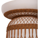 ΒΟΗΘΗΤΙΚΟ ΤΡΑΠΕΖΙ PRILEP HM18159.02 FIBER CEMENT ΛΕΥΚΟ & RATTAN--Φ60x76,5Υεκ