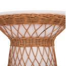ΒΟΗΘΗΤΙΚΟ ΤΡΑΠΕΖΙ ΣΤΡΟΓΓΥΛΟ DELIA HM18167.02 FIBER CEMENT ΛΕΥΚΟ & RATTAN Φ40x45Υεκ
