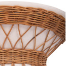 ΒΟΗΘΗΤΙΚΟ ΤΡΑΠΕΖΙ ΣΤΡΟΓΓΥΛΟ DELIA HM18167.02 FIBER CEMENT ΛΕΥΚΟ & RATTAN Φ40x45Υεκ