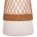 ΒΟΗΘΗΤΙΚΟ ΤΡΑΠΕΖΙ ΣΤΡΟΓΓΥΛΟ DELIA HM18167.02 FIBER CEMENT ΛΕΥΚΟ & RATTAN Φ40x45Υεκ