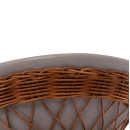 ΒΟΗΘΗΤΙΚΟ ΤΡΑΠΕΖΙ ΣΤΡΟΓΓΥΛΟ DELIA HM18167.03 FIBER CEMENT ΓΚΡΙ & RATTAN Φ40x45Υεκ