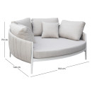 DAYBED 2ΘΕΣΙΟ MAVERICK HM6216.02 ΑΛΟΥΜΙΝΙΟ ΚΡΕΜ-ΜΠΕΖ OLEFIN & STRAPS 164x144x70Υ