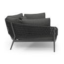 DAYBED 2ΘΕΣΙΟ ΣΕΙΡΑ CAMELLIA HM6217.01 ΣΚΟΥΡΟ ΓΚΡΙ ΑΛΟΥΜΙΝΙΟ-P.E.ΣΧΟΙΝΙ-OLEFIN 164x144x70Υεκ.