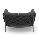 DAYBED 2ΘΕΣΙΟ ΣΕΙΡΑ CAMELLIA HM6217.01 ΣΚΟΥΡΟ ΓΚΡΙ ΑΛΟΥΜΙΝΙΟ-P.E.ΣΧΟΙΝΙ-OLEFIN 164x144x70Υεκ.