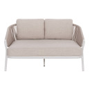 DAYBED ΣΕΙΡΑ XANTION HM6474.02 ΛΕΥΚΟ ΑΛΟΥΜΙΝΙΟ--ΣΧΟΙΝΙ--OLEFIN 157x147x88Υεκ