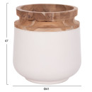 ΔΙΑΚΟΣΜΗΤΙΚΟ ΒΑΖΟ ΔΑΠΕΔΟΥ LINTER HM4662.02L FIBER CEMENT ΛΕΥΚΟ--ΞΥΛΟ ΤΕΑΚ Φ41x47Υεκ.