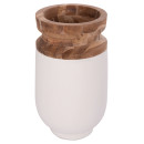 ΔΙΑΚΟΣΜΗΤΙΚΟ ΒΑΖΟ ΔΑΠΕΔΟΥ LINTER HM4662.02S FIBER CEMENT ΛΕΥΚΟ--ΞΥΛΟ ΤΕΑΚ Φ34x60Υεκ.