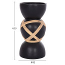 ΔΙΑΚΟΣΜΗΤΙΚΟ ΒΑΖΟ ΔΑΠΕΔΟΥ MAYNARD HM4672.01L TERRACOTTA ΜΑΥΡΟ-RATTAN Φ32x62.5Υεκ