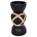 ΔΙΑΚΟΣΜΗΤΙΚΟ ΒΑΖΟ ΔΑΠΕΔΟΥ MAYNARD HM4672.01L TERRACOTTA ΜΑΥΡΟ-RATTAN Φ32x62.5Υεκ