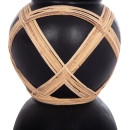 ΔΙΑΚΟΣΜΗΤΙΚΟ ΒΑΖΟ ΔΑΠΕΔΟΥ MAYNARD HM4672.01L TERRACOTTA ΜΑΥΡΟ-RATTAN Φ32x62.5Υεκ
