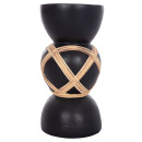 ΔΙΑΚΟΣΜΗΤΙΚΟ ΒΑΖΟ ΔΑΠΕΔΟΥ MAYNARD HM4672.01L TERRACOTTA ΜΑΥΡΟ-RATTAN Φ32x62.5Υεκ