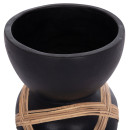 ΔΙΑΚΟΣΜΗΤΙΚΟ ΒΑΖΟ ΔΑΠΕΔΟΥ MAYNARD HM4672.01L TERRACOTTA ΜΑΥΡΟ-RATTAN Φ32x62.5Υεκ