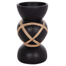 ΔΙΑΚΟΣΜΗΤΙΚΟ ΒΑΖΟ ΔΑΠΕΔΟΥ MAYNARD HM4672.01S TERRACOTTA ΜΑΥΡΟ-RATTAN Φ27.5x50Υ