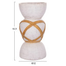 ΔΙΑΚΟΣΜΗΤΙΚΟ ΒΑΖΟ ΔΑΠΕΔΟΥ MAYNARD HM4672.02L TERRACOTTA ΛΕΥΚΟ--RATTAN Φ32x62.5Υεκ.