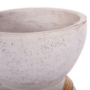 ΔΙΑΚΟΣΜΗΤΙΚΟ ΒΑΖΟ ΔΑΠΕΔΟΥ MAYNARD HM4672.02L TERRACOTTA ΛΕΥΚΟ--RATTAN Φ32x62.5Υεκ.