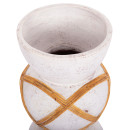 ΔΙΑΚΟΣΜΗΤΙΚΟ ΒΑΖΟ ΔΑΠΕΔΟΥ MAYNARD HM4672.02S TERRACOTTA ΛΕΥΚΟ--RATTAN Φ27.5x50Υεκ