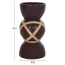 ΔΙΑΚΟΣΜΗΤΙΚΟ ΒΑΖΟ ΔΑΠΕΔΟΥ MAYNARD HM4672.07L TERRACOTTA ΣΟΚΟΛΑΤΙ-RATTAN Φ32x62.5Υεκ