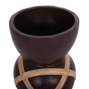 ΔΙΑΚΟΣΜΗΤΙΚΟ ΒΑΖΟ ΔΑΠΕΔΟΥ MAYNARD HM4672.07L TERRACOTTA ΣΟΚΟΛΑΤΙ-RATTAN Φ32x62.5Υεκ