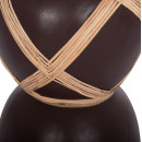 ΔΙΑΚΟΣΜΗΤΙΚΟ ΒΑΖΟ ΔΑΠΕΔΟΥ MAYNARD HM4672.07L TERRACOTTA ΣΟΚΟΛΑΤΙ-RATTAN Φ32x62.5Υεκ