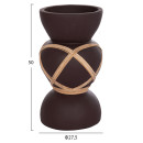 ΔΙΑΚΟΣΜΗΤΙΚΟ ΒΑΖΟ ΔΑΠΕΔΟΥ MAYNARD HM4672.07S TERRACOTTA ΣΟΚΟΛΑΤΙ-RATTAN Φ27.5x50Υεκ