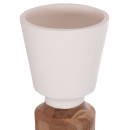 ΔΙΑΚΟΣΜΗΤΙΚΟ ΒΑΖΟ ΔΑΠΕΔΟΥ NEBULA HM4661.02 FIBER CEMENT ΛΕΥΚΟ--ΞΥΛΟ ΤΕΑΚ Φ60x115Υεκ.