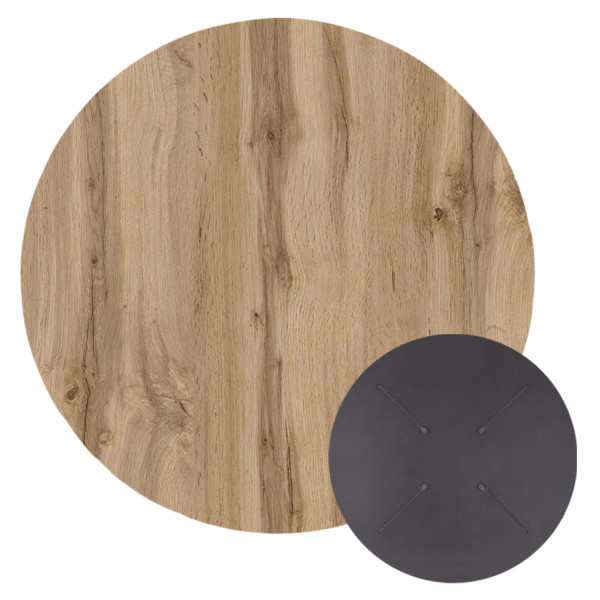 ΕΠΙΦΑΝΕΙΑ ΤΡΑΠΕΖΙΟΥ HPL ΣΤΡΟΓΓΥΛΗ HM5841.36 SONAMA OAK Φ60εκ. 2τμχ