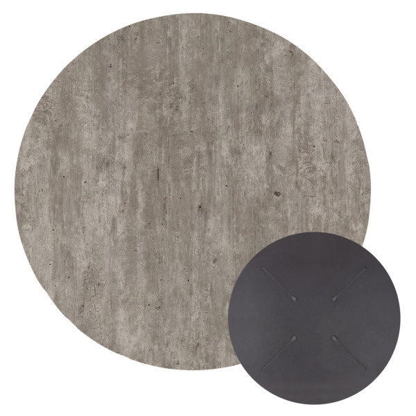 ΕΠΙΦΑΝΕΙΑ ΤΡΑΠΕΖΙΟΥ HPL ΣΤΡΟΓΓΥΛΗ HM5841.37 CONCRETE Φ60εκ. 2τμχ