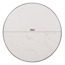 ΕΠΙΦΑΝΕΙΑ ΤΡΑΠΕΖΙΟΥ SINTERED STONE HM6652.02 ΜΕ ΠΛΑΙΣΙΟ ALU ΜΑΥΡΟ Φ60εκ.