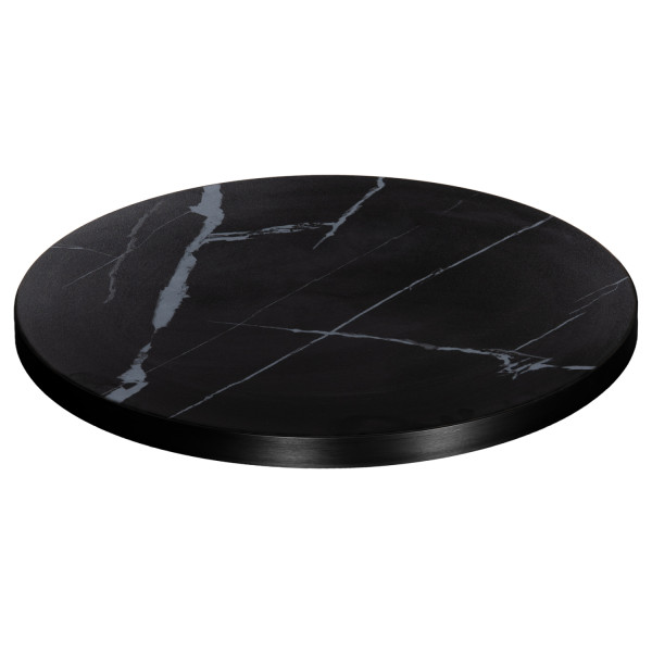 ΕΠΙΦΑΝΕΙΑ ΤΡΑΠΕΖΙΟΥ SINTERED STONE HM6652.03 ΜΕ ΠΛΑΙΣΙΟ ALU ΜΑΥΡΟ Φ60εκ.