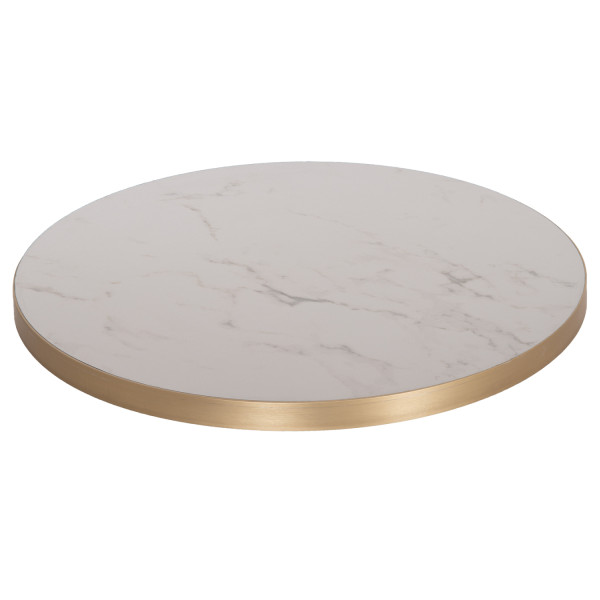 ΕΠΙΦΑΝΕΙΑ ΤΡΑΠΕΖΙΟΥ SINTERED STONE HM6652.12 ΜΕ ΠΛΑΙΣΙΟ ALU ΧΡΥΣΟ Φ60εκ.