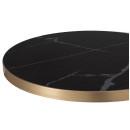 ΕΠΙΦΑΝΕΙΑ ΤΡΑΠΕΖΙΟΥ SINTERED STONE HM6652.13 ΜΕ ΠΛΑΙΣΙΟ ALU ΧΡΥΣΟ Φ60εκ.