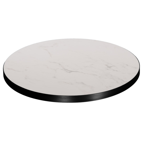 ΕΠΙΦΑΝΕΙΑ ΤΡΑΠΕΖΙΟΥ SINTERED STONE HM6653.02 ΜΕ ΠΛΑΙΣΙΟ ALU ΜΑΥΡΟ Φ70εκ.