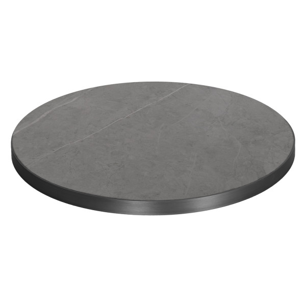 ΕΠΙΦΑΝΕΙΑ ΤΡΑΠΕΖΙΟΥ SINTERED STONE HM6653.05 ΜΕ ΠΛΑΙΣΙΟ ALU ΓΚΡΙ Φ70εκ.