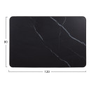 ΕΠΙΦΑΝΕΙΑ ΤΡΑΠΕΖΙΟΥ SINTERED STONE ΟΡΘΟΓΩΝΙΑ HM6656.03 ΠΛΑΙΣΙΟ ALU ΜΑΥΡΟ 120x80εκ.