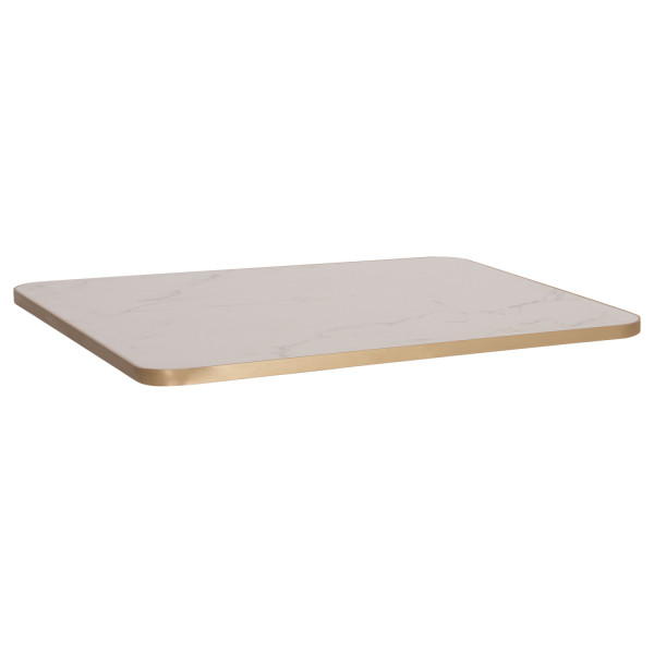 ΕΠΙΦΑΝΕΙΑ ΤΡΑΠΕΖΙΟΥ SINTERED STONE ΟΡΘΟΓΩΝΙΑ HM6656.12 ΠΛΑΙΣΙΟ ALU ΧΡΥΣΟ 120x80εκ.