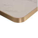 ΕΠΙΦΑΝΕΙΑ ΤΡΑΠΕΖΙΟΥ SINTERED STONE ΟΡΘΟΓΩΝΙΑ HM6656.12 ΠΛΑΙΣΙΟ ALU ΧΡΥΣΟ 120x80εκ.